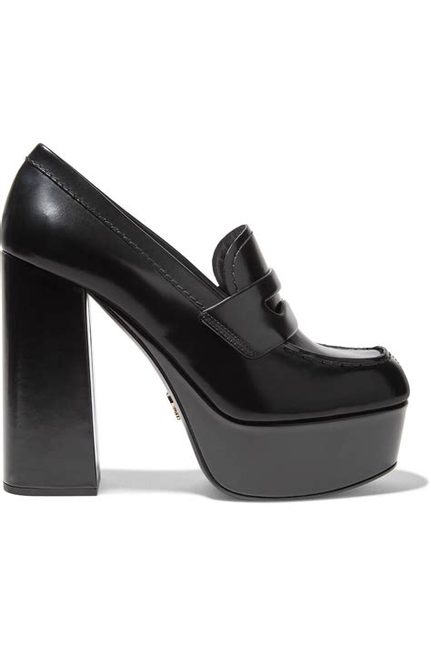 platform prada loafers women|prada black loafers women.